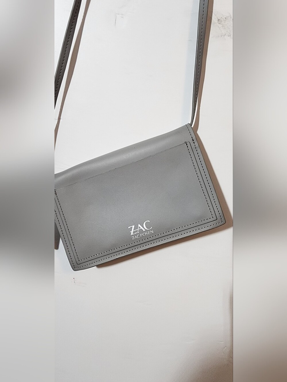 ZAC Zac Posen Gray Leather Crossbody Bag